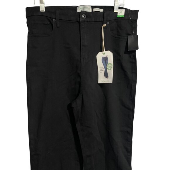 ReGeneration By Celebrity Pink Womens High Rise Curvy Flare Black Jeans XL 34x31 - Picture 4 of 12